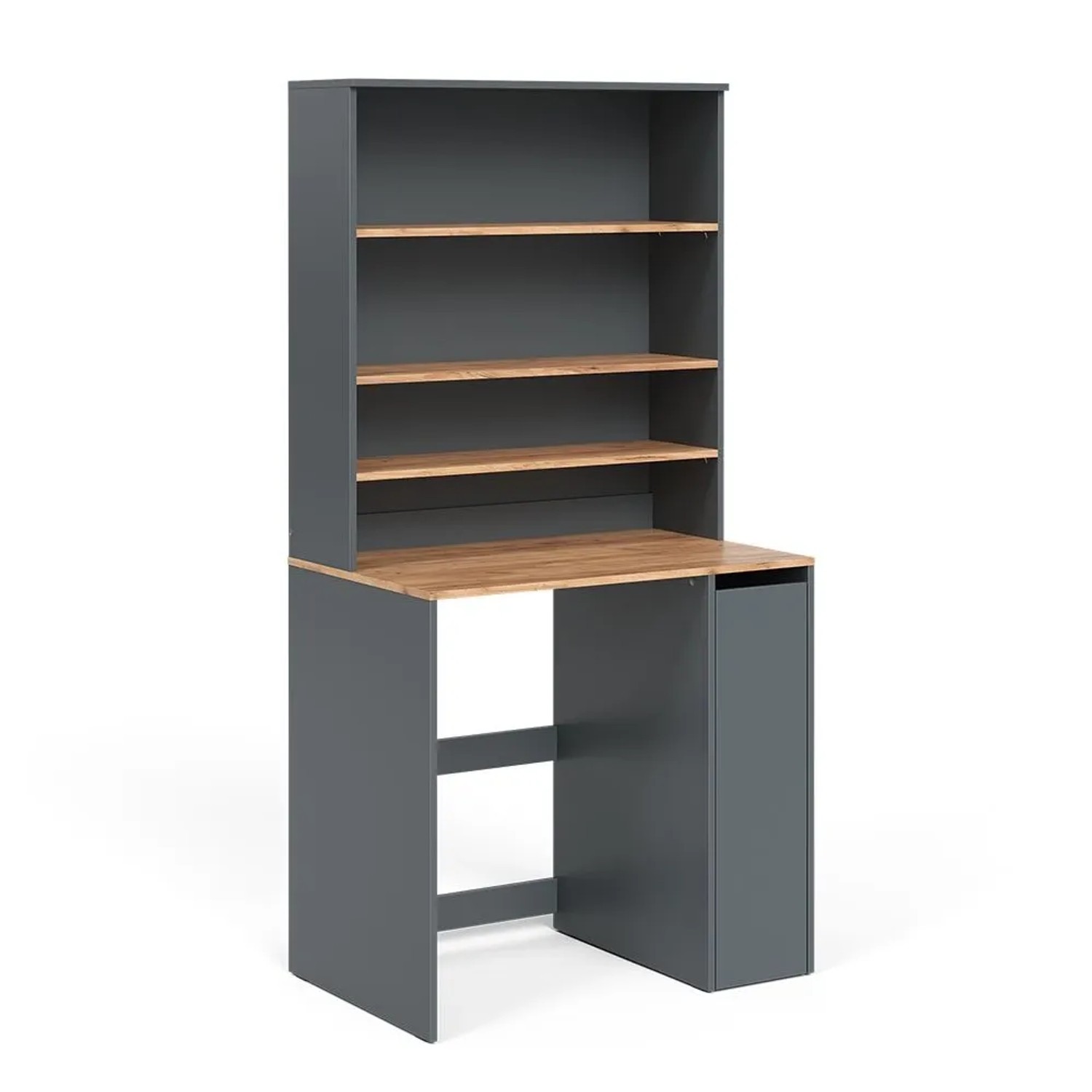 Vicco Waschmaschinenschrank Viktor Anthrazit Goldkraft Eiche 94 x 88 2 Teile mit Schrank und Regal Art Nr 56186