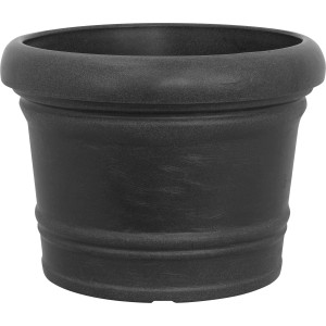 Anthrazitfarbener Geli Pflanztopf Palermo, ca. 80 cm hoch, ideal für Garten und Outdoor.