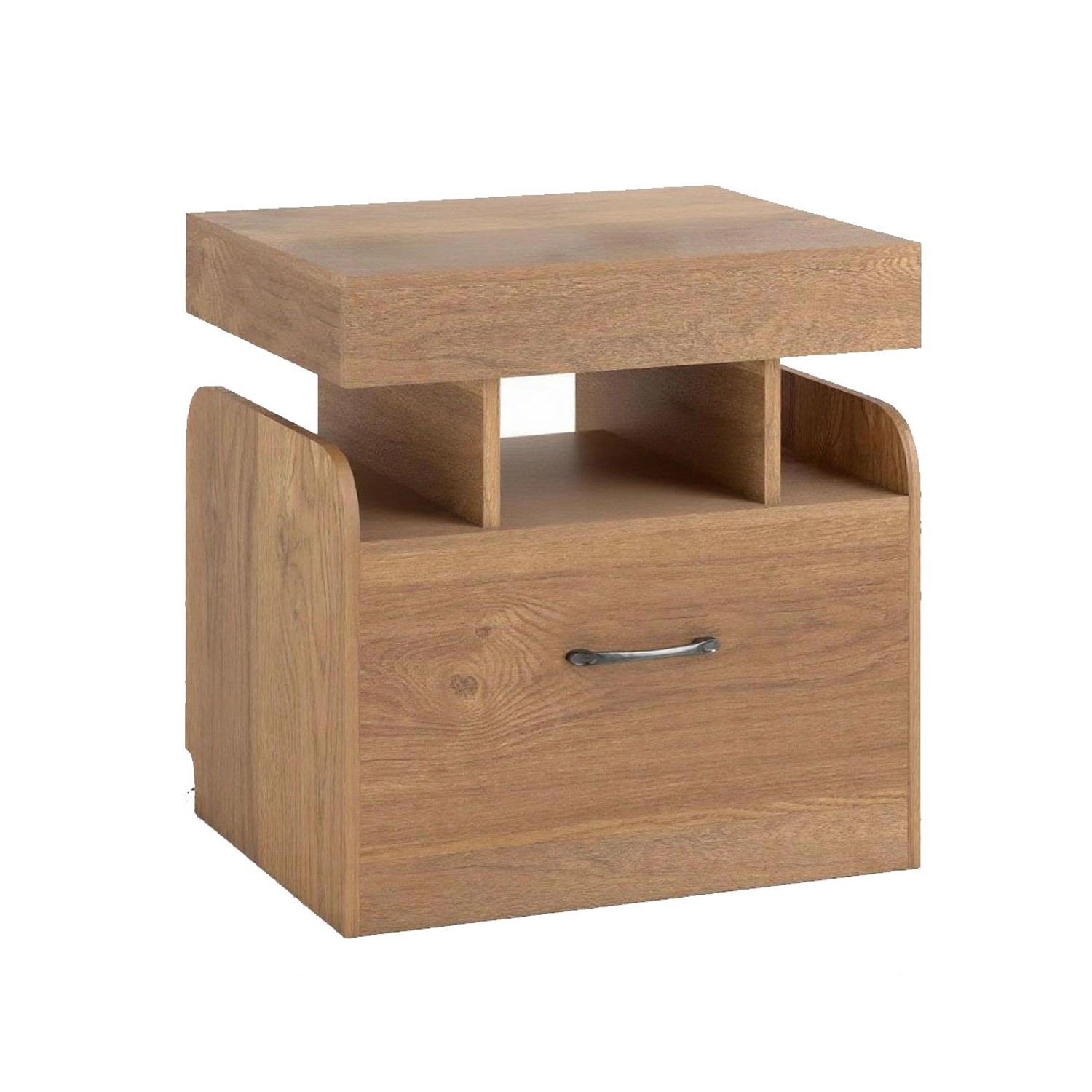 Costway Nachttisch mit Ladestation & Geheimfach Natur günstig online kaufen