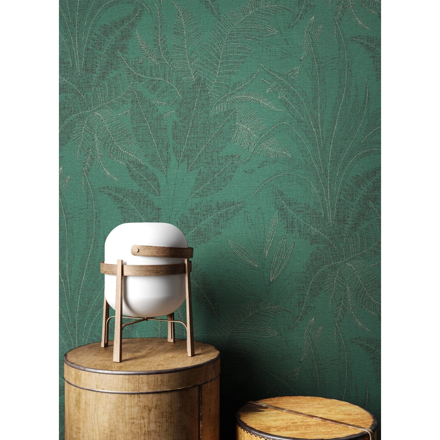 Newroom Vliestapete Niama Dark Green Dschungel Modern FSC®_3