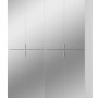 Inn.Furn Schuhschrank Weiß 122 cm mit 8 Spiegeltüren SystemX
