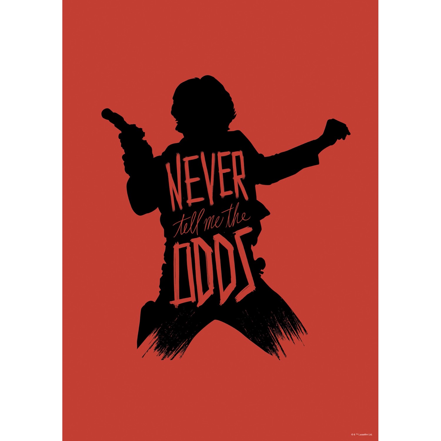 Disney Poster Star Wars Han Solo Quotes Rot und Schwarz 50 x 70 cm 612170 günstig online kaufen