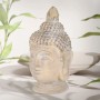 Beige-graue Buddha Figur, 55 cm, aus Kunststein (Polyresin) für Haus und Garten.