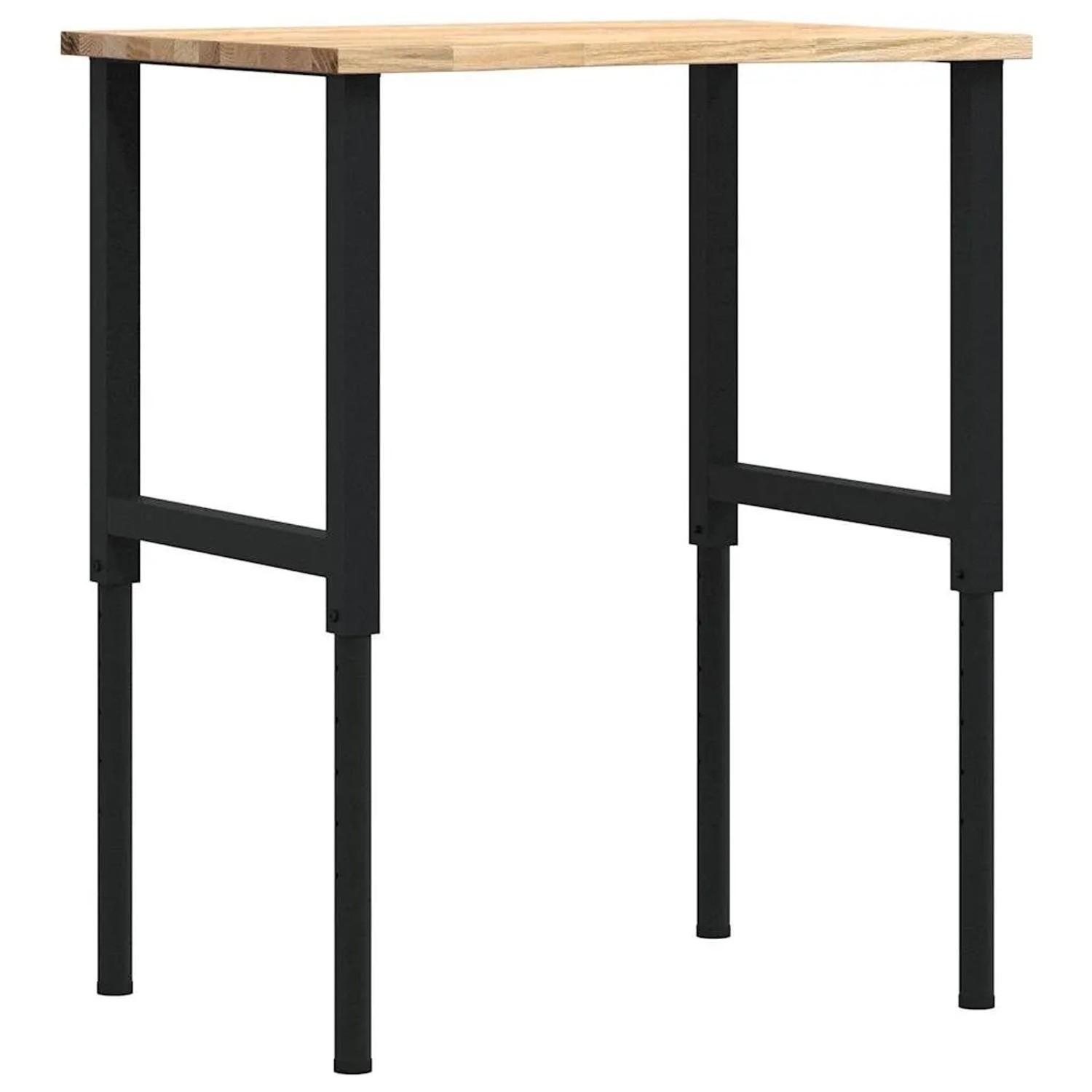 vidaXL Werkbank 80x60x71,5-98 cm Massivholz Eiche 3309694