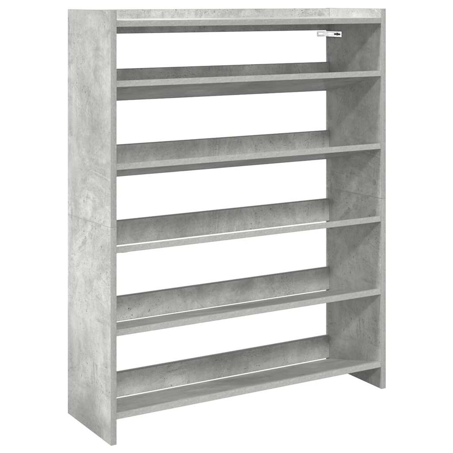 vidaXL Schuhregal Betongrau 80x25x100 cm Holzwerkstoff 859899 günstig online kaufen