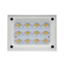 Detailaufnahme der LUXULA Solar Wandleuchte mit LED-Leuchtmittel in Weiß.