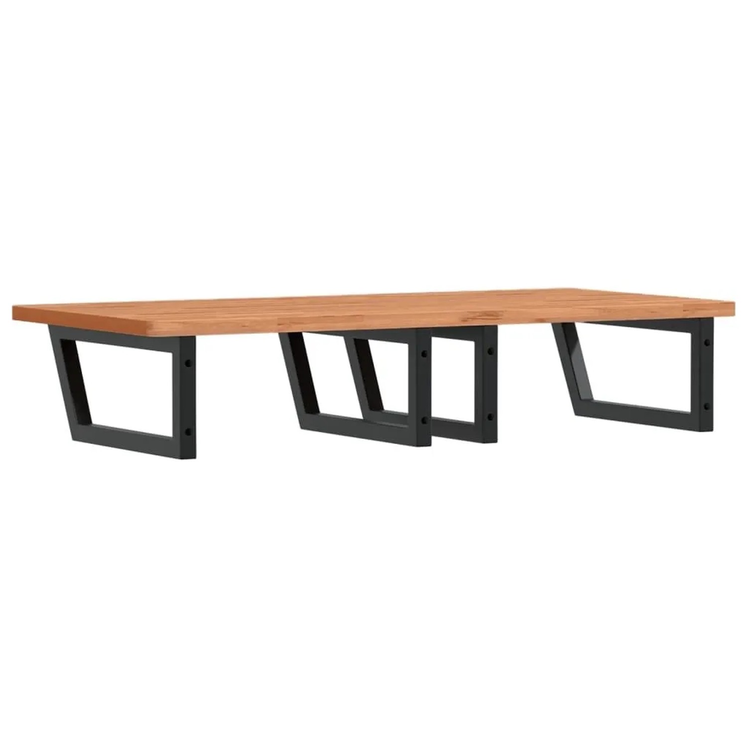 vidaXL Waschbeckenregal Wandmontage Stahl und Massivholz Buche 3302455 günstig online kaufen