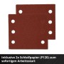 Zwei Blatt Schleifpapier P120 für Einhell Akku-Faustschleifer.
