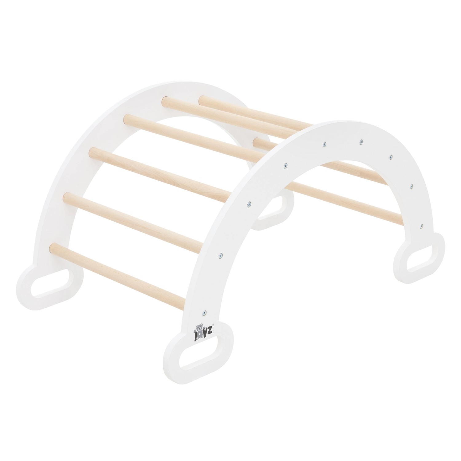 Joyz Kletterbogen für Kinder 89x52x45,5 cm Weiß aus Holz für Indoor