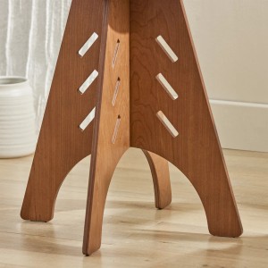Detailansicht: Brauner SoBuy Nachttisch HFBT01-K-BR mit Zapfenverbindungen.