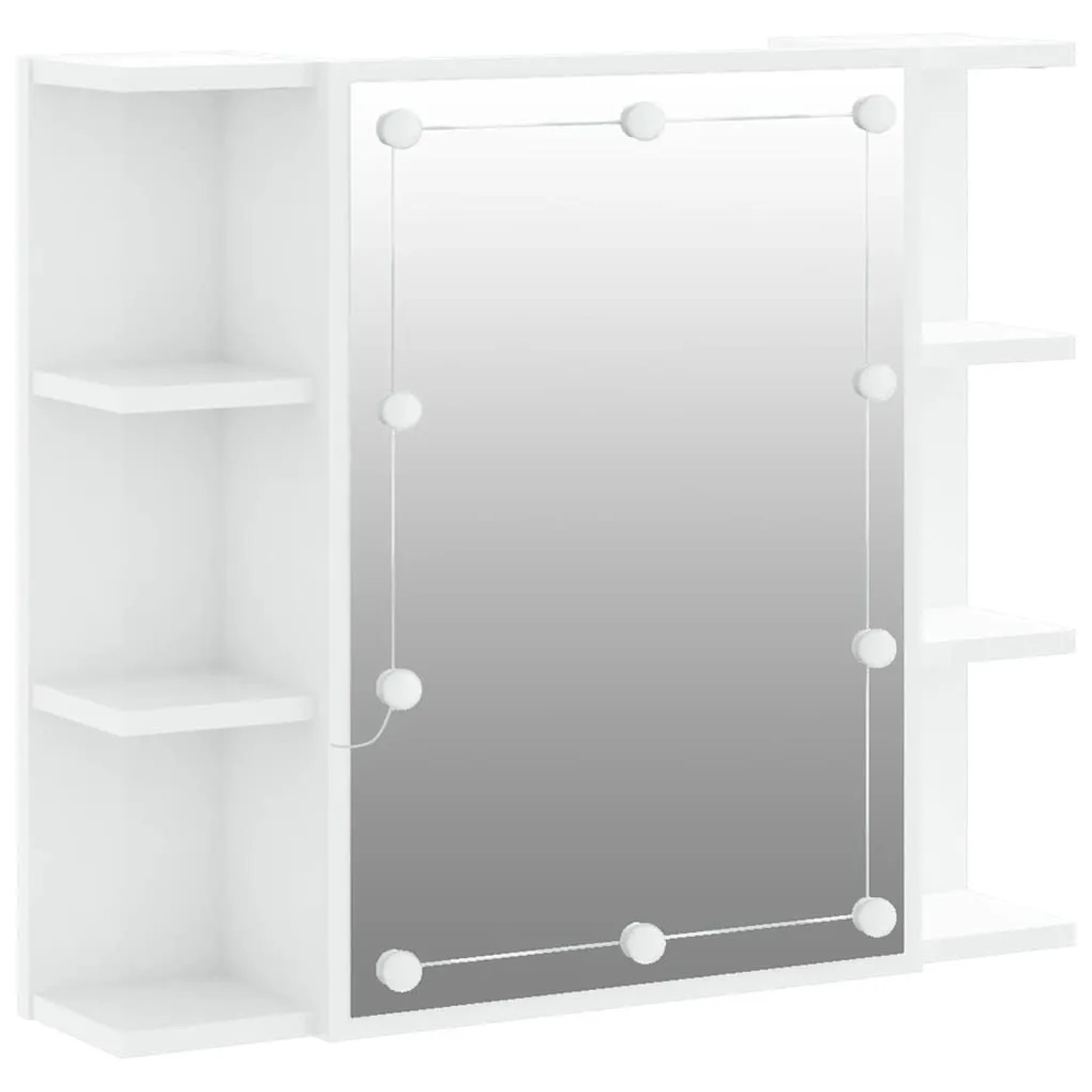 vidaXL Spiegelschrank mit LED Hochglanz-Weiß 70x16,5x60 cm 808879 günstig online kaufen