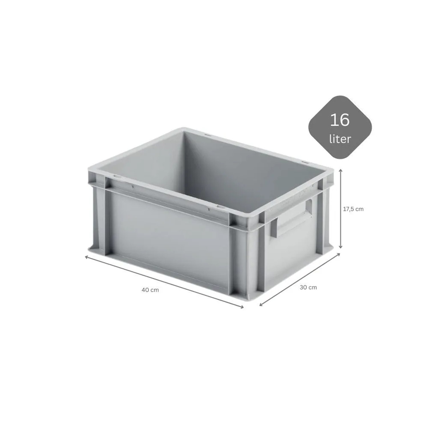 Karton EU Eurobox geschlossen Rot 40 x 30 x 22 cm Eurobehälter Transportbox Lagerbox Lagerkiste Stapelbox Lagerkasten Box Stapelbehälter
