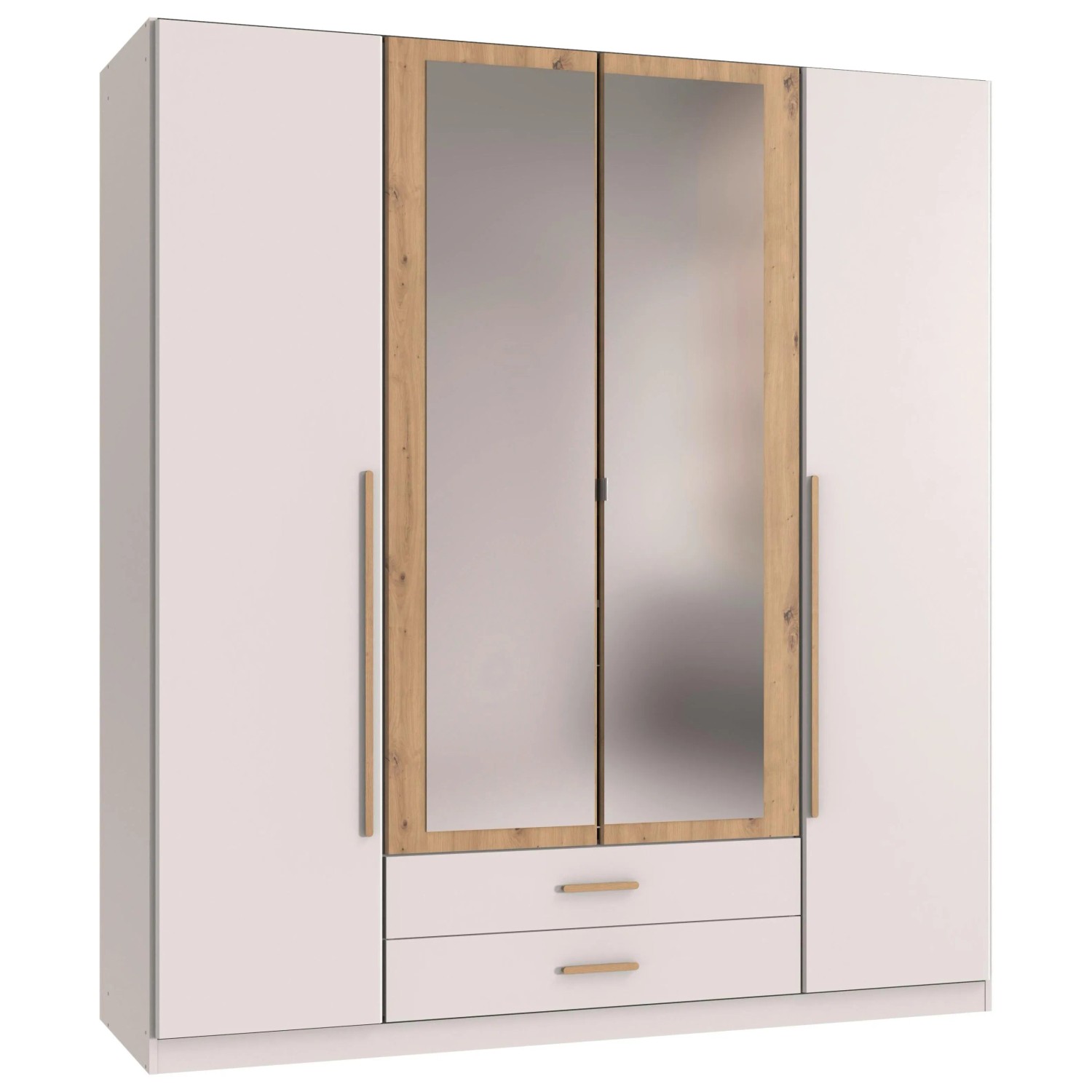 Mömax Drehtürenschrank Marburg Eiche Artisan/Weiß