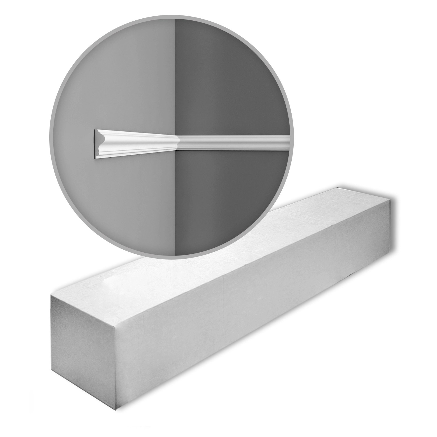 ORAC DECOR P8030 LUXXUS Zierleisten 1 Karton Set 2 Wandleisten 4 m Weiß