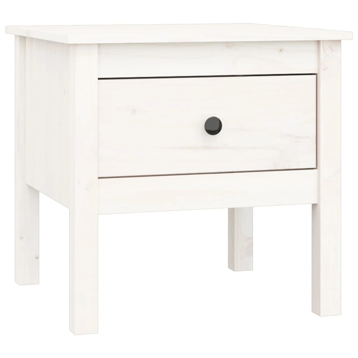 vidaXL Beistelltisch Weiß 50x50x49 cm Massivholz Kiefer 813796 günstig online kaufen