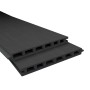Juskys WPC Sichtschutzzaun 7er Set - 7x Element + 8x Pfosten_7