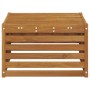vidaXL Outdoor-Fußhocker aus naturfarbenem Akazien-Massivholz mit Latten-Design für den Garten.