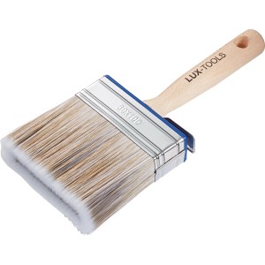 LUX Flächenstreicher Lasur, 100x30mm, mit Farbtank. Pinsel für Lasurfarben mit Holzgriff.
