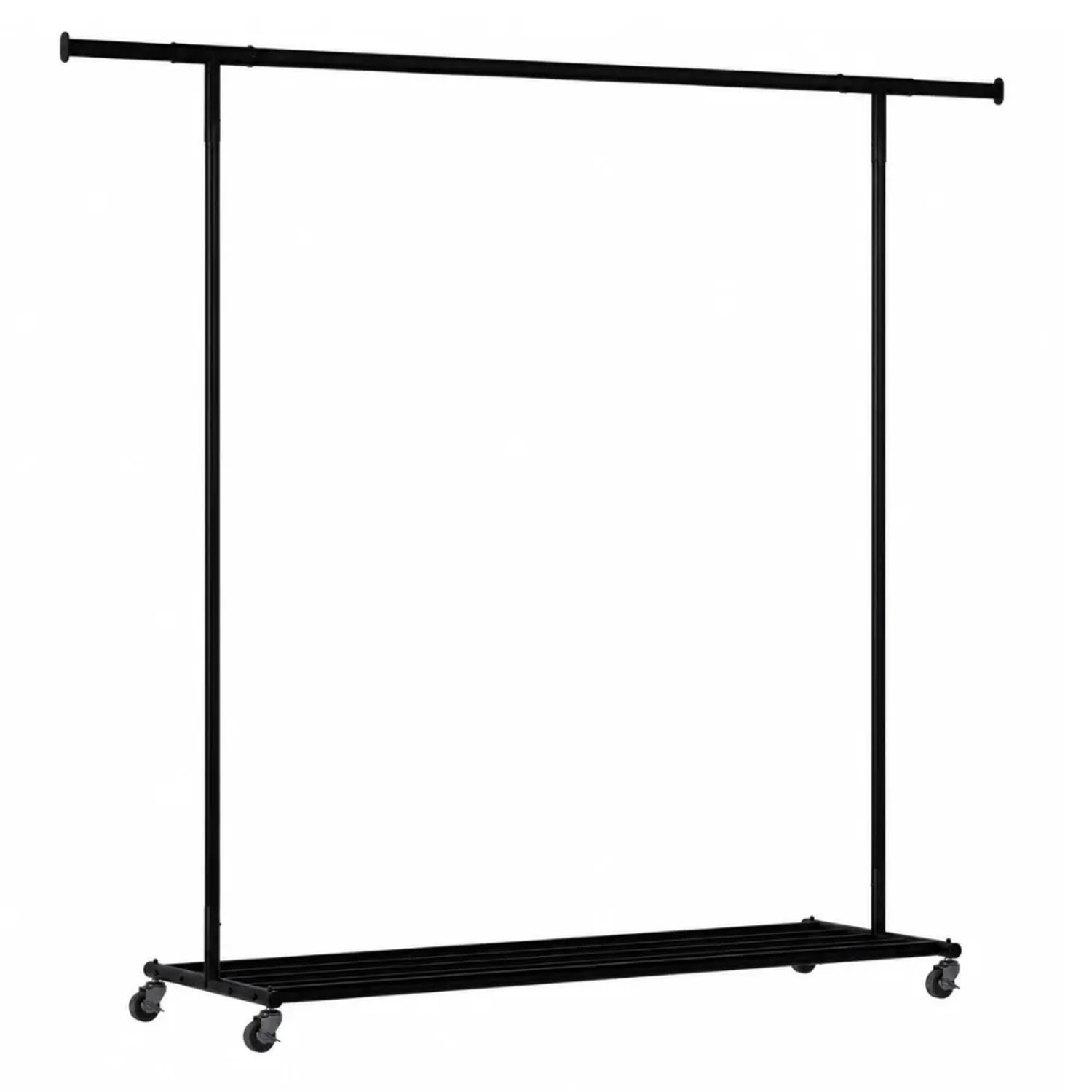 DELUKE Kleiderständer OTTO 142x45x165cm Metall Schwarz Kleiderstange Jackenständer Klamottenständer