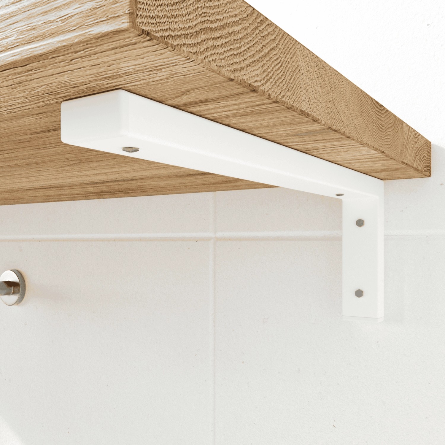 HEVVA Waschtischhalterung MAIN 35 cm Tief 2er Set Weiß_3