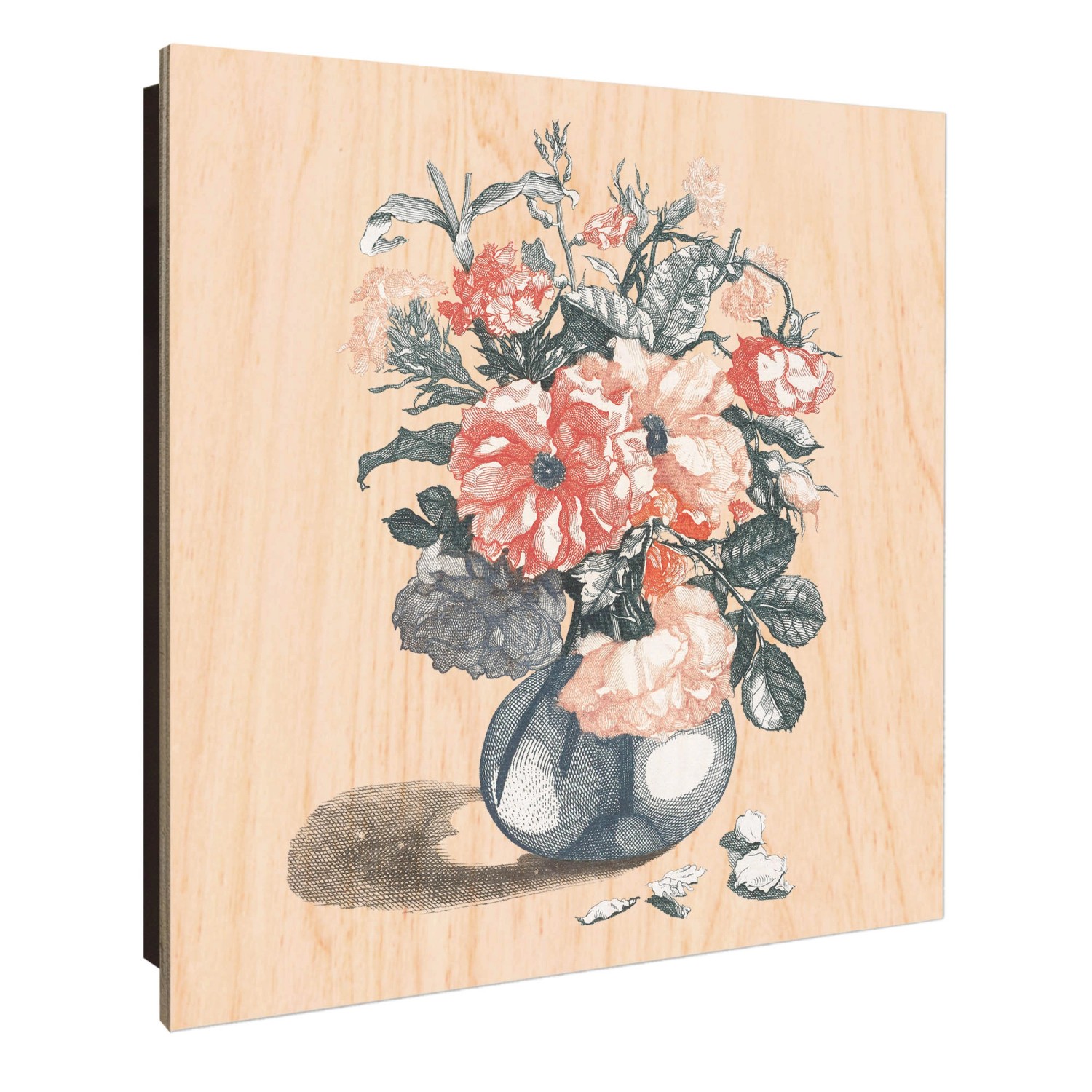 Banjado Großer Schlüsselkasten Holz 30x30cm Schwarz Scharnier Links 50 Hake günstig online kaufen