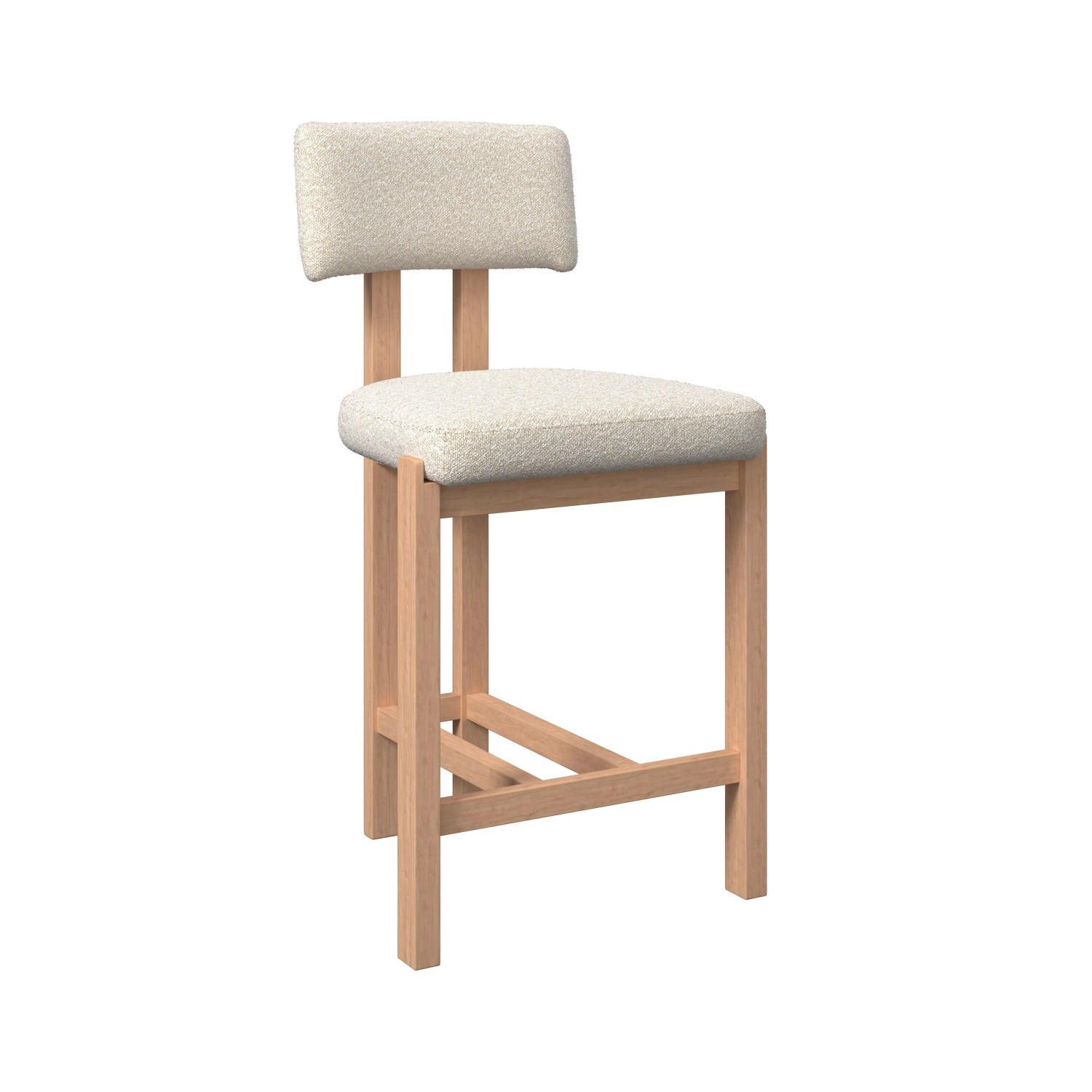 Bessagi Home Barhocker Jonna Creme Boucl&eacute Gepolstert_7