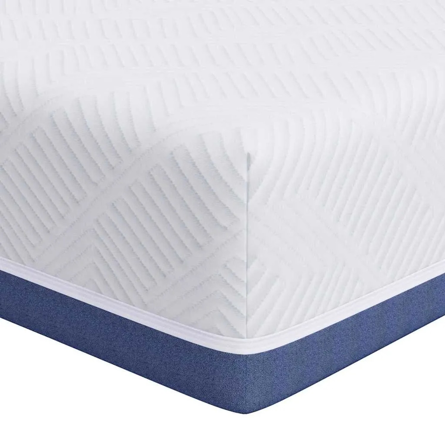 vidaXL Matratze Weiß und Blau 100 x 200 cm Gel-Speicherschaum 4106339