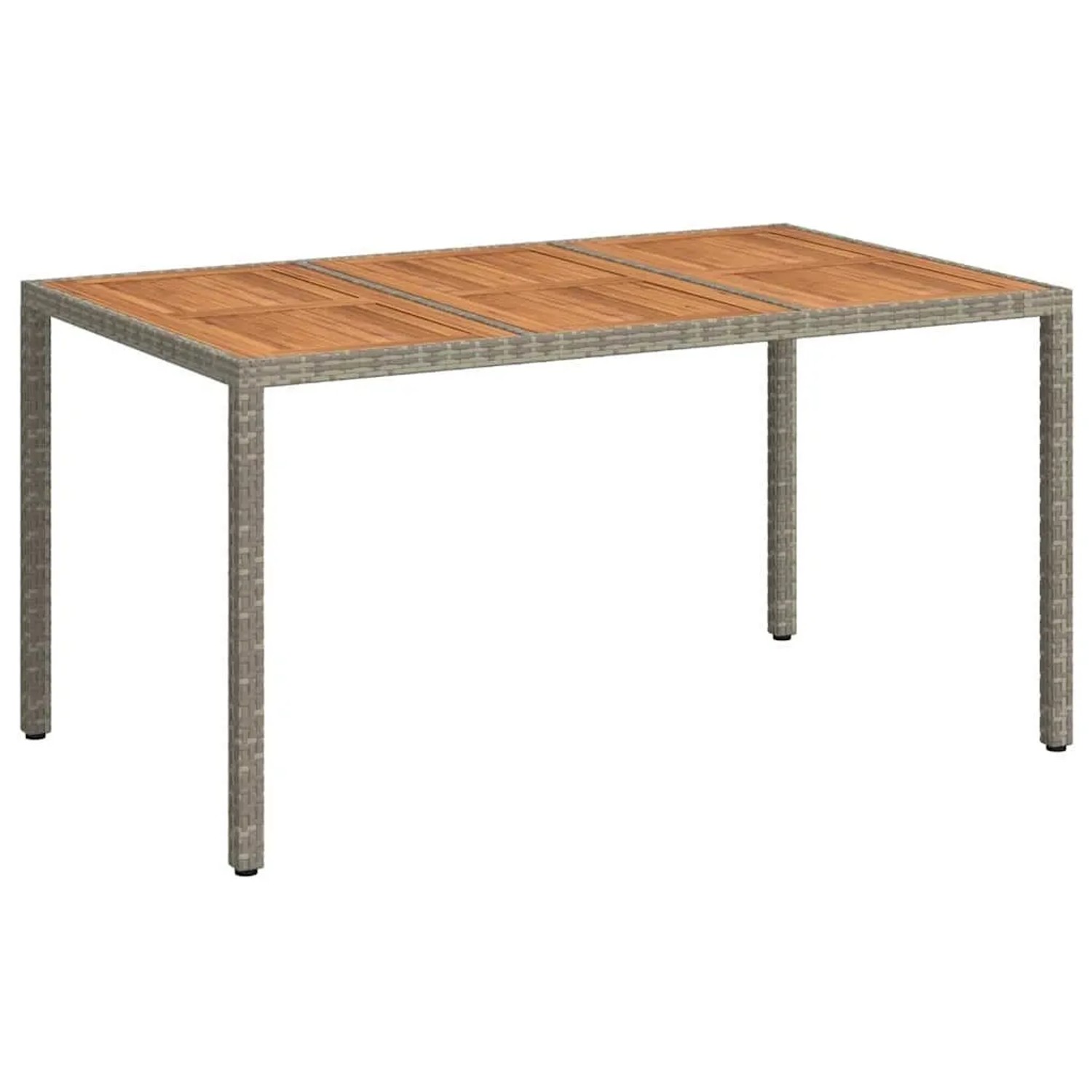 Furnicato Gartentisch Grau 150 X 90 X 75 Cm Poly Rattan