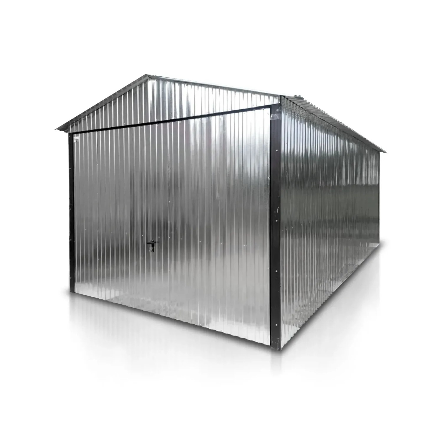 Liderstal Einzelgarage Basic aus Blech 300 x 500 cm Satteldach