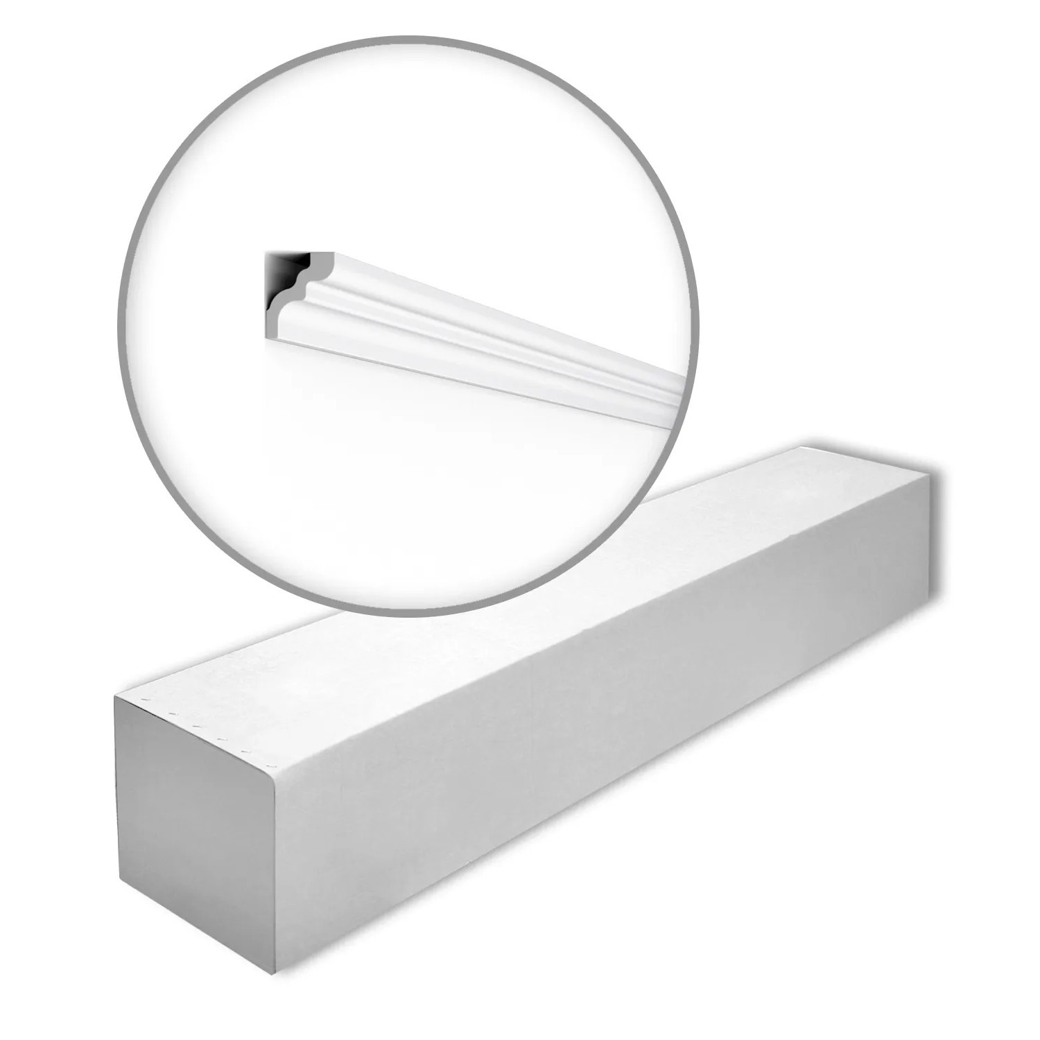 NOEL & MARQUET NMC WT9-Box WALLSTYL Eckleisten 1 Karton Set mit 28 Stuckleisten 56 m Weiß