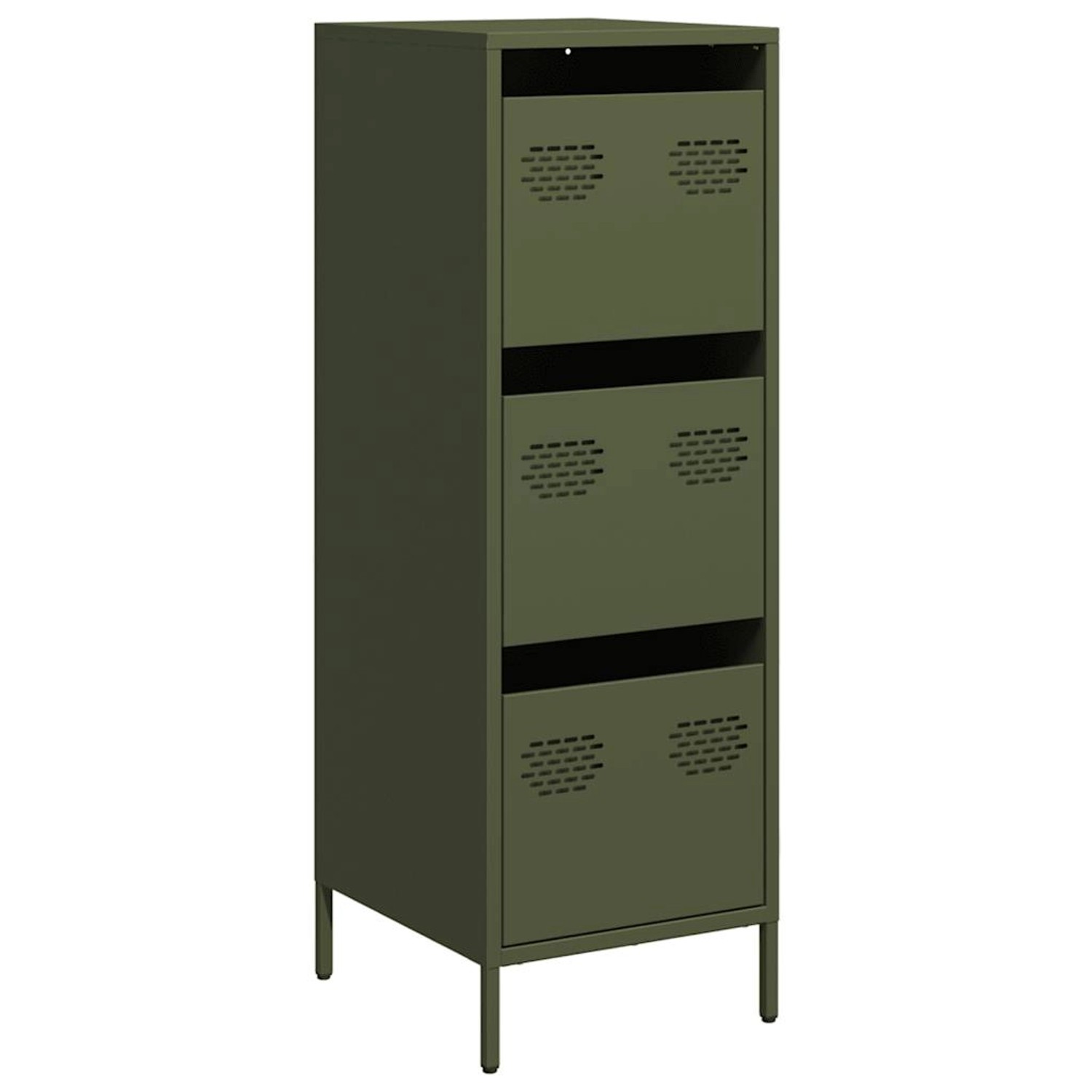 vidaXL Highboard Olivgrün 39x35x103,5 cm Stahl 851404 günstig online kaufen
