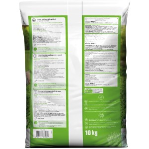 Verpackung OBI Garten- und Rasenkalk Dolomitkalk, 10 kg, zur Bodenverbesserung und Neutralisierung saurer Böden.
