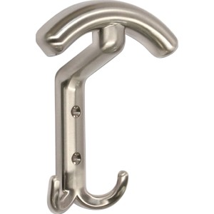 Vernickelter Wandhaken 1064 aus Metall, ideal für Jacken und Handtücher.