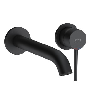 Kludi BOZZ Waschtischarmatur, Unterputz, mattschwarz, Ausladung 23cm.