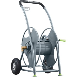 Geka plus-Schlauchwagen P80 aus pulverbeschichtetem Stahl mit Luftbereifung.