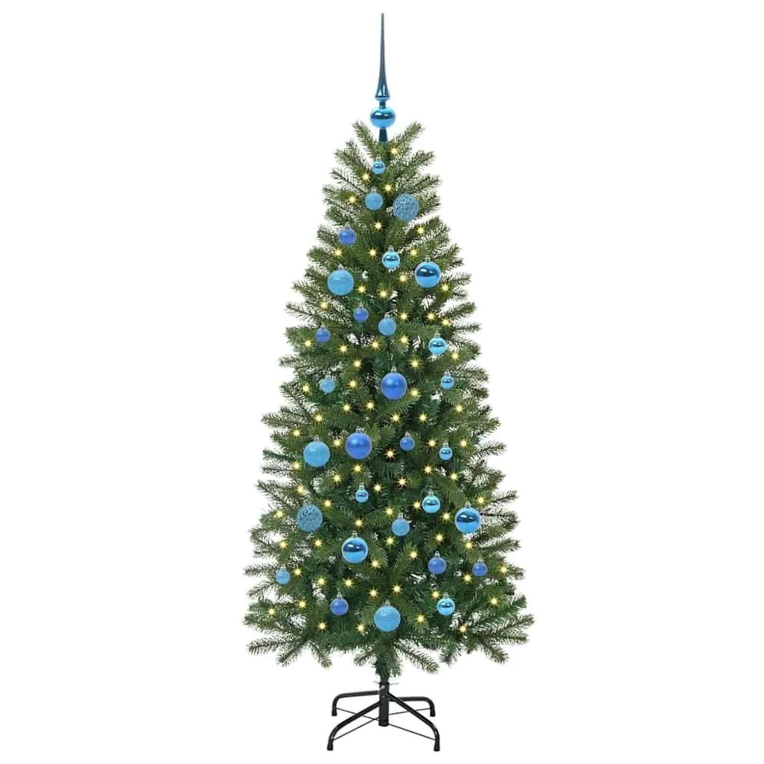 vidaXL Künstlicher Weihnachtsbaum mit 150 LEDs Grün 150 cm PE und PVC 3397348