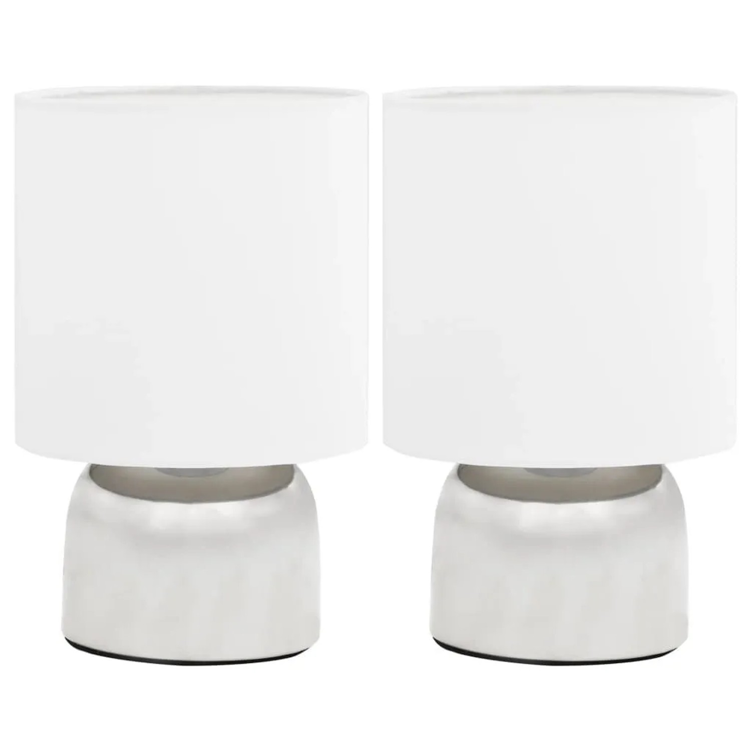 vidaXL Tischlampen 2 Stk Touch-Sensor Weiß E14 51039