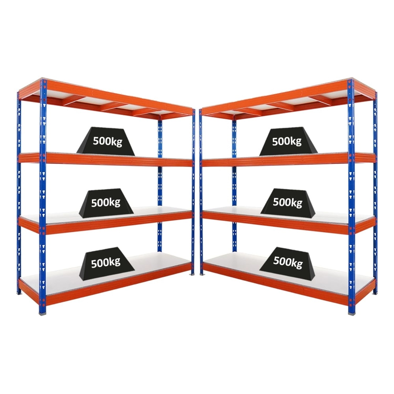 PROREGAL Mega Deal 2x Profi Schwerlastregal Rhino HxBxT 200x200x60cm 4 Mela günstig online kaufen