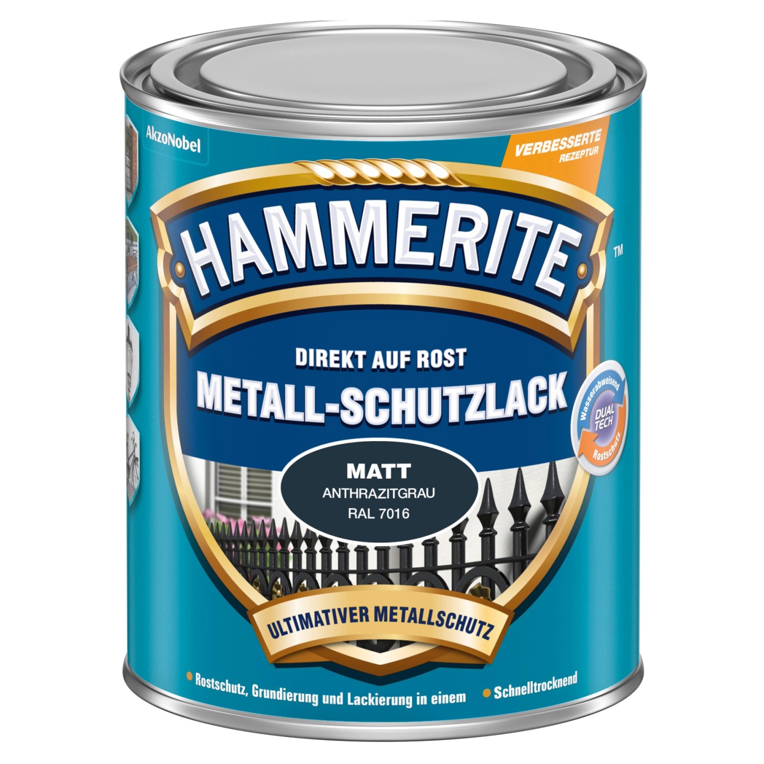 Hammerite Metall-Schutzlack Anthrazit matt 750 ml günstig online kaufen