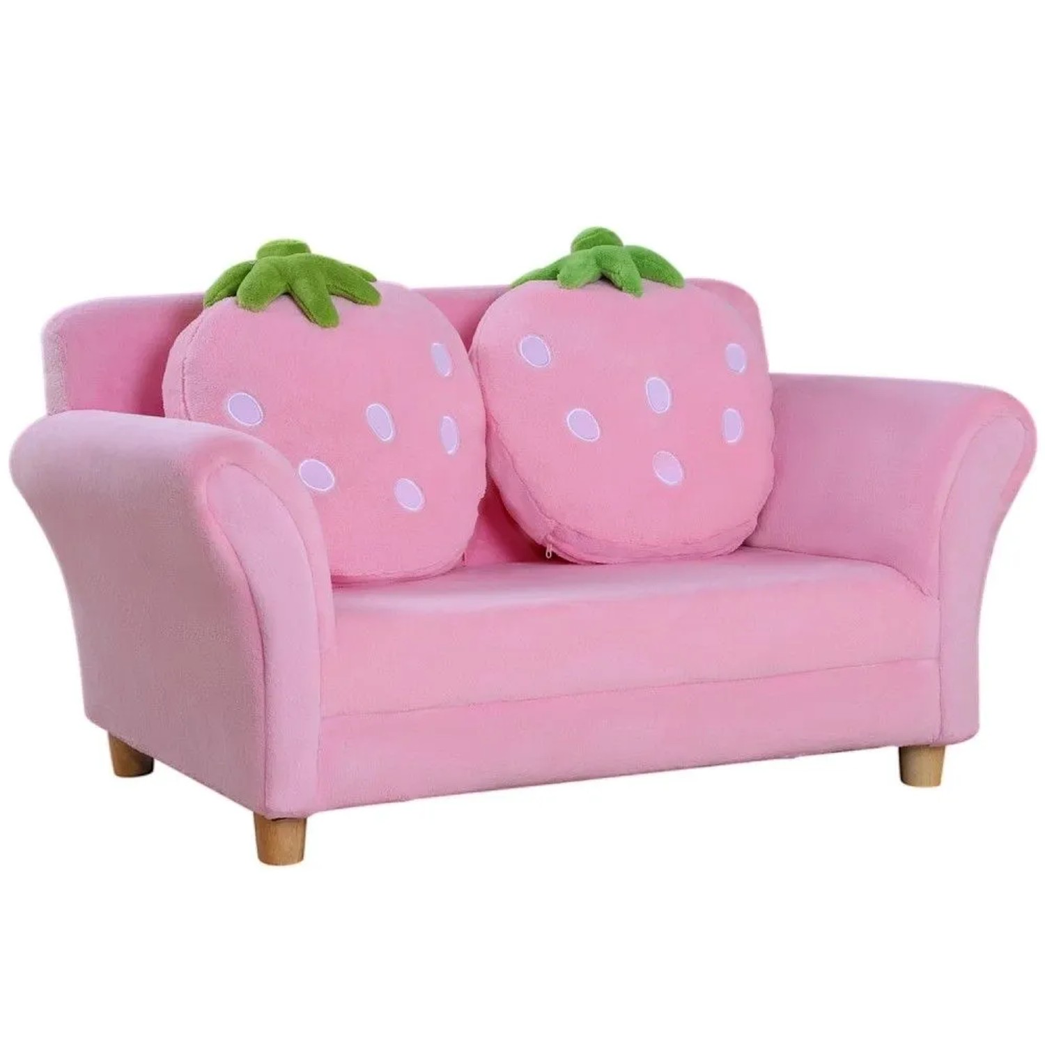 HOMCOM Sofa Kinder Erdbeersofa