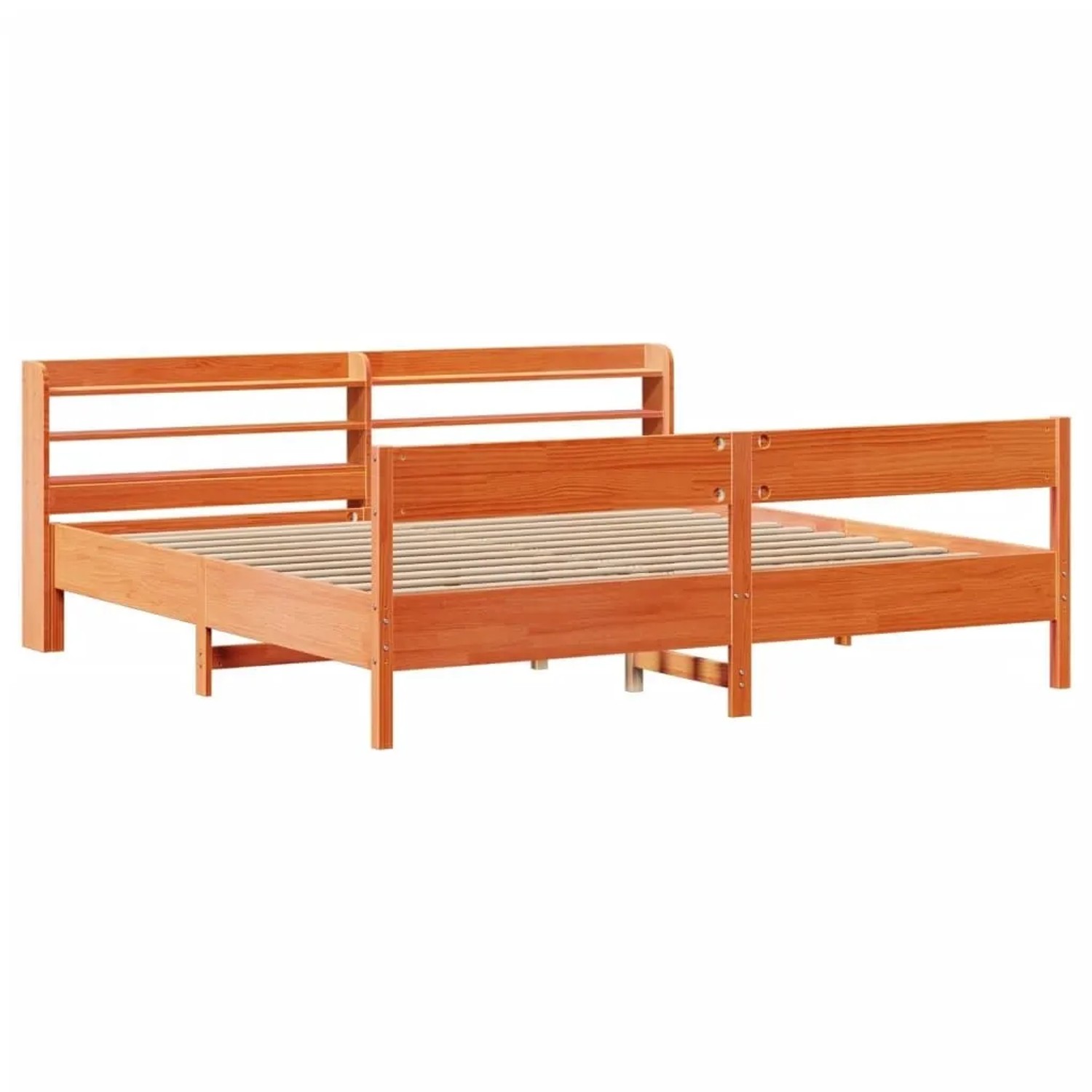 vidaXL Massivholzbett ohne Matratze Wachsbraun 200x200 Kiefernholz 3306917 günstig online kaufen