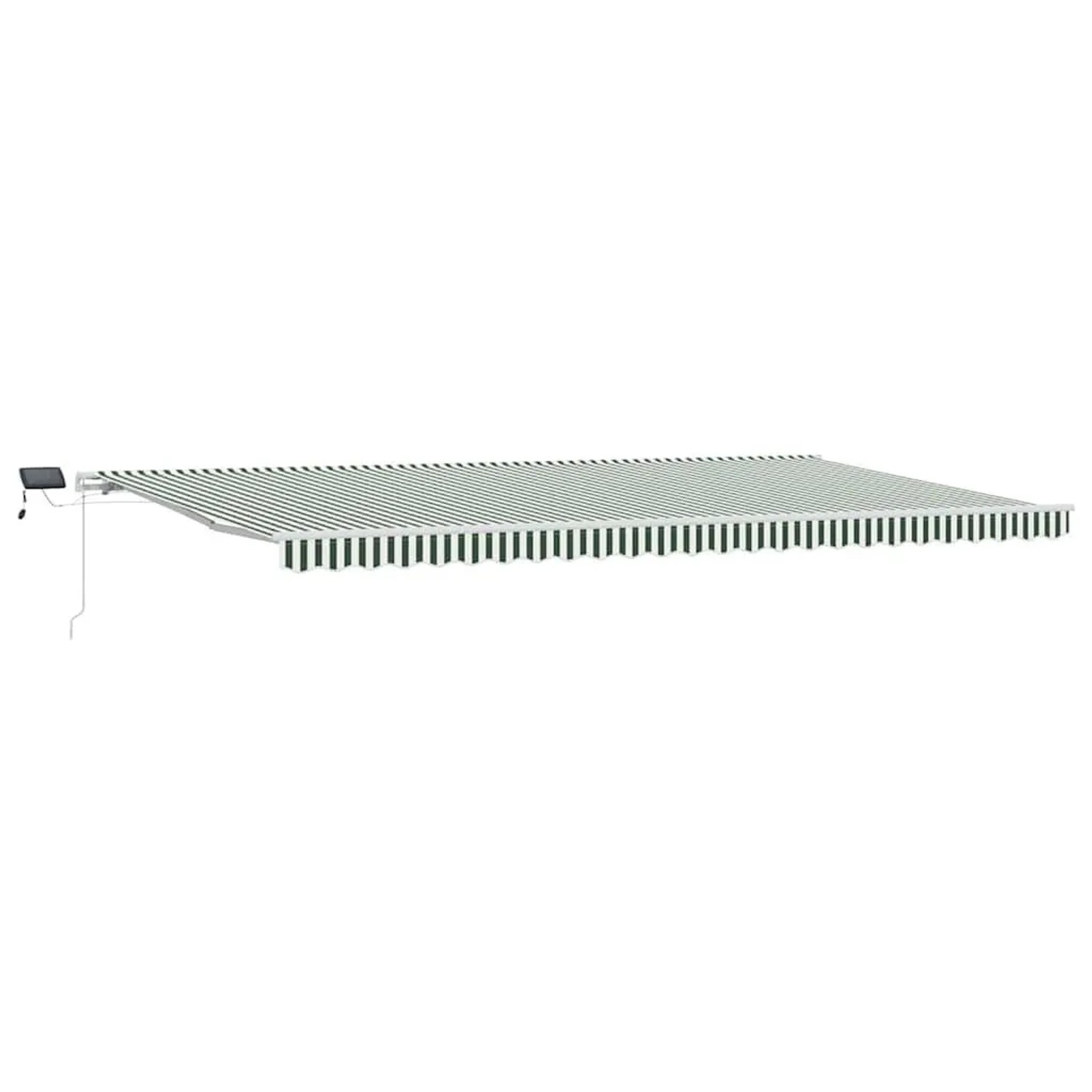 vidaXL Einziehbare Markise Grün und Weiß 600 x 300 cm Stoff und Stahl 3331694