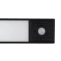 Schwarze LUXULA LED Unterbauleuchte mit Akku, dimmbar und mit Bewegungsmelder.