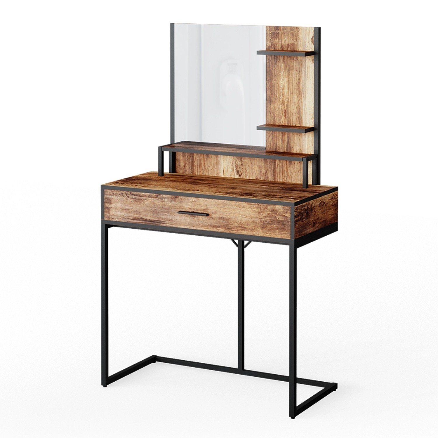 Vicco Schminktisch Fyrk Antikholz/Schwarz 80 cm günstig online kaufen