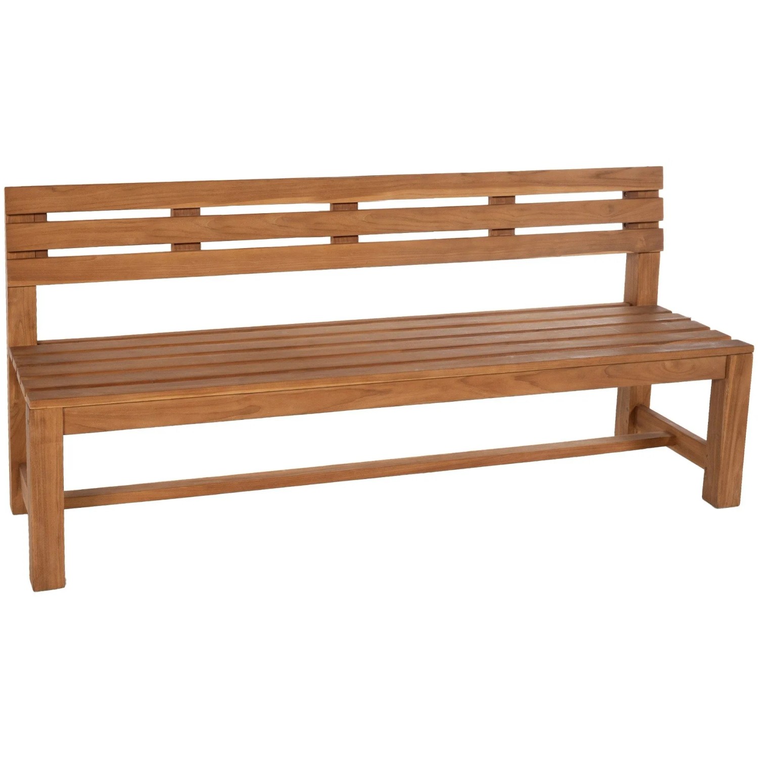 DELUKE Gartenbank Teakbank CUGAD Holz Teak 240x50x85cm Holzbank 240cm Bank Mit Lehne Wetterfest Bank Garten Terrasse