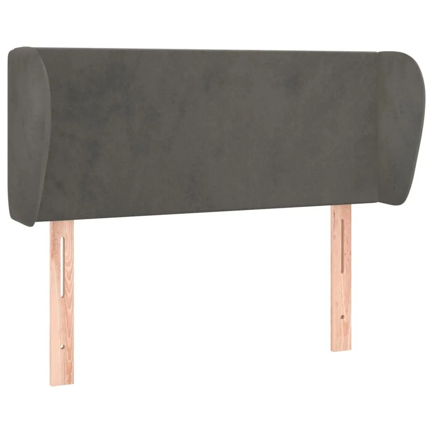 vidaXL Kopfteil mit Ohren Dunkelgrau 103x23x78/88 cm Samt 3116907