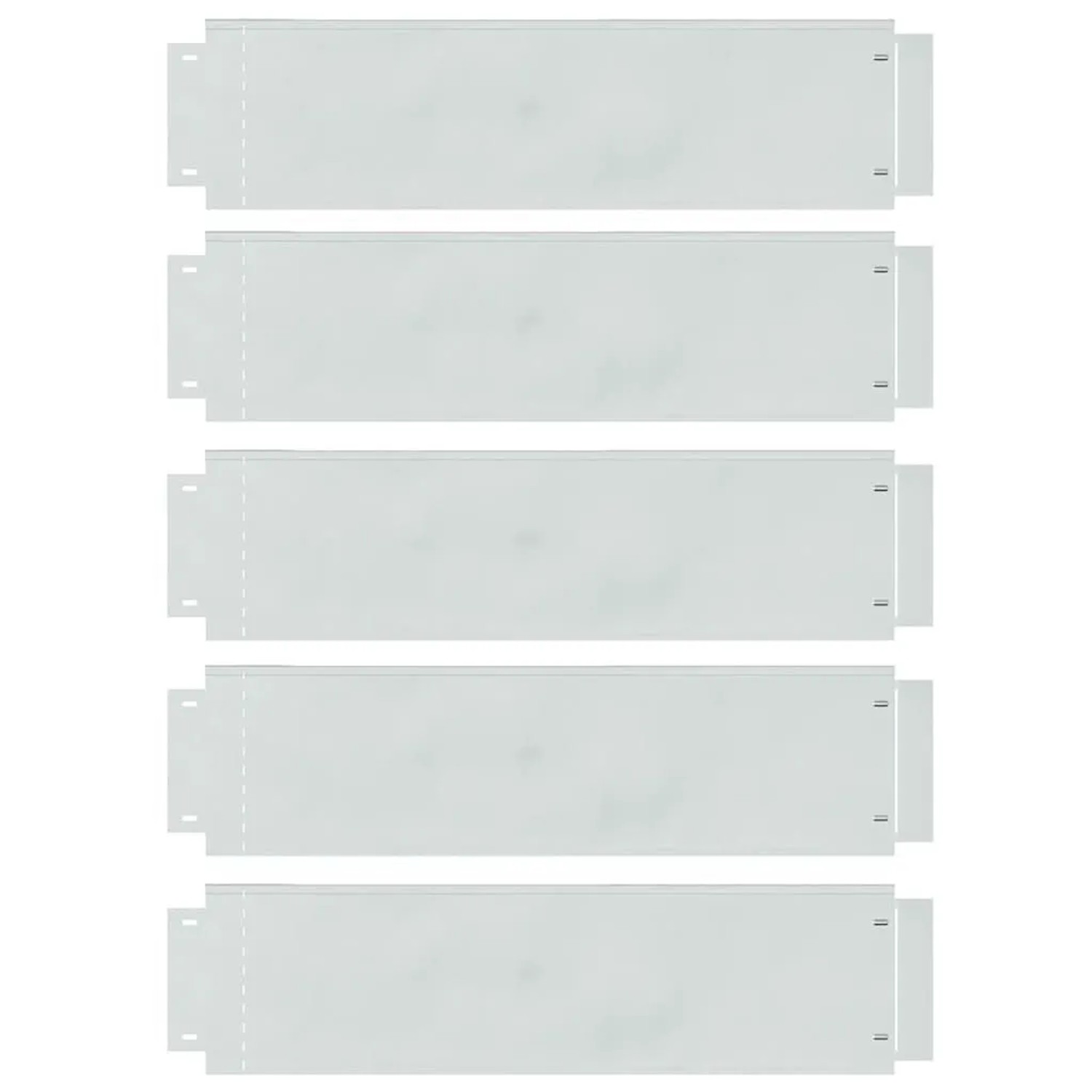 vidaXL Rasenkanten 5 Stk Silber 100 x 25 x 0,07 cm Verzinkter Stahl 42008614