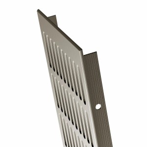 MS Beschläge Lüftungsgitter, Alu Edelstahloptik, 130x400mm, für optimale Raumlüftung.