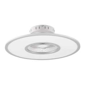 Lindby LED Deckenventilator mit Lampe Romea 9956117 Dimmbar Leselampe Modern in Alu 1-flammig Wohnzimmerleuchte