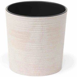 Siena Garden Pflanzgefäß Eco Lens, 2er Set, weiß, Ø30cm, mit Holzfaseranteil.